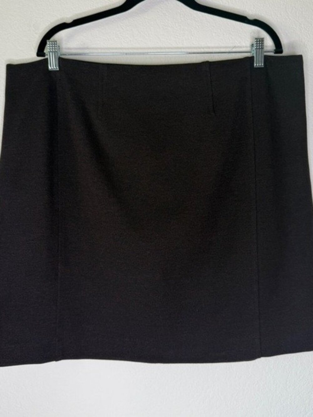 MM Lafleur Nylon Viscose Straight Knee Length Dress Skirt Burgundy 2X